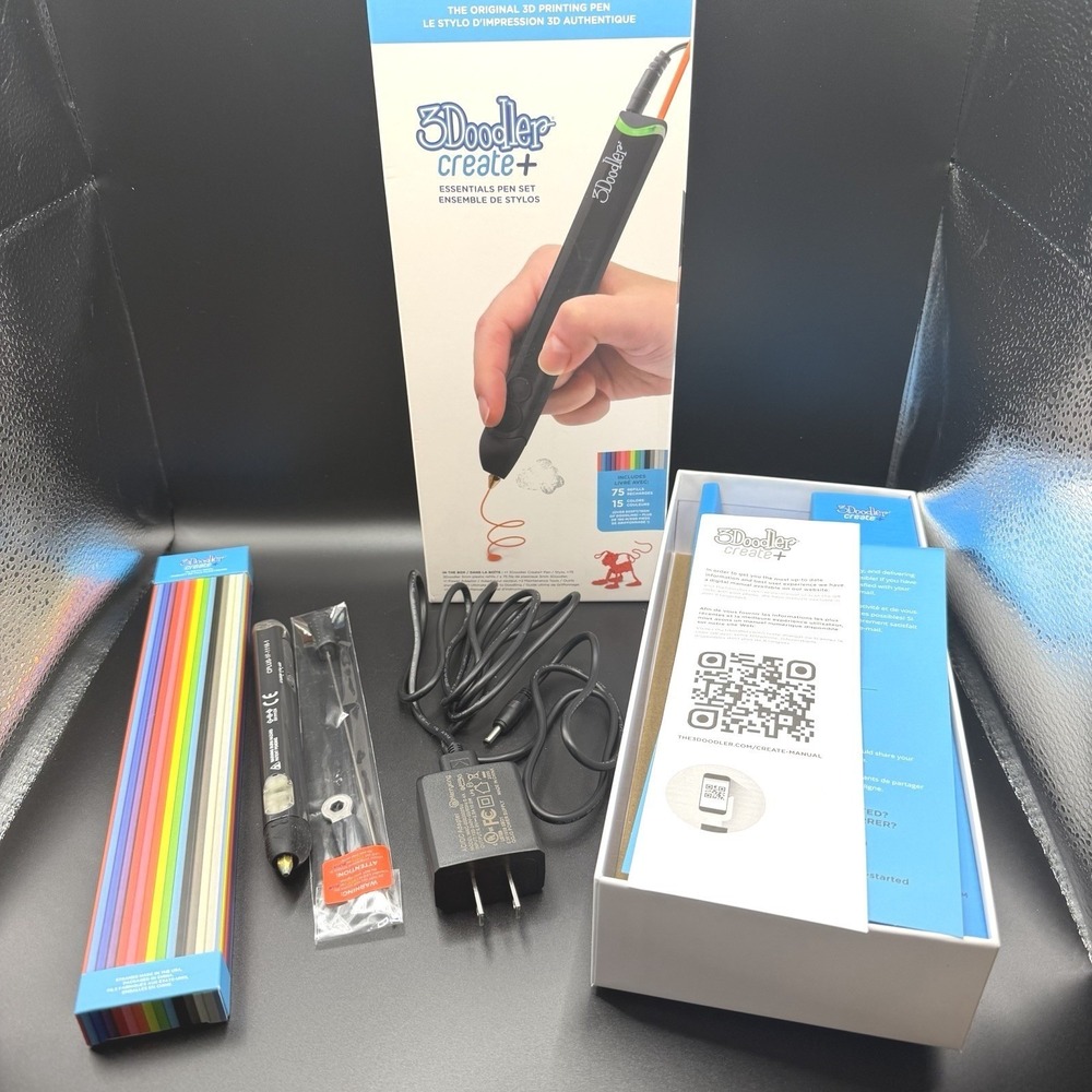 3Doodler Create+ 3D Printing Pen for Teens Adults & Creators! - Onyx Black USA